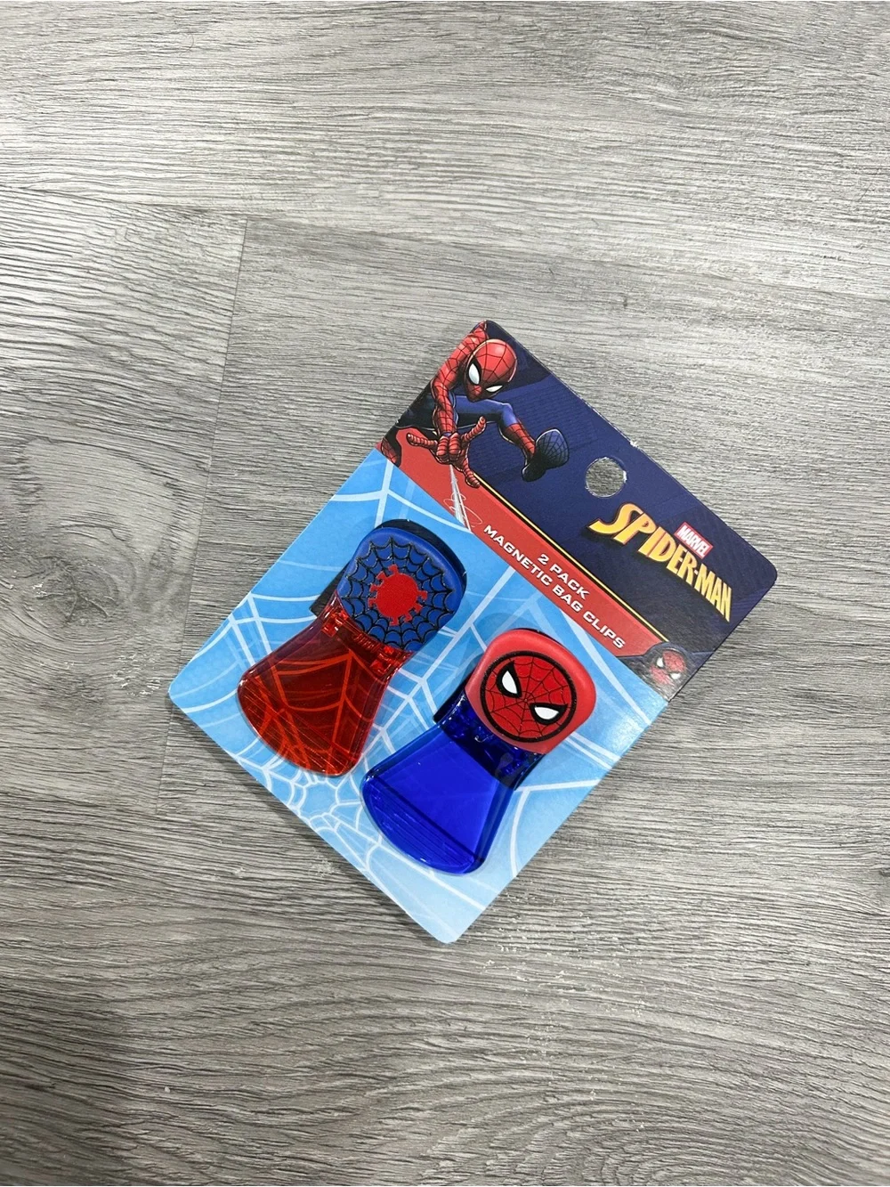 Marvel Spider-Man Red & Blue Magnetic Clips - 2 Pack